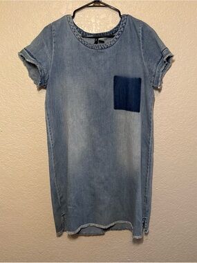 H&M Light Blue Denim Tee Dress